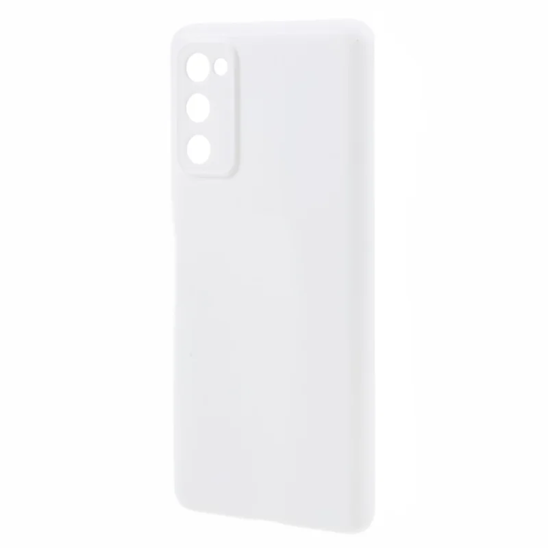 For Samsung Galaxy S20 FE 4G/5G/S20 Lite/S20 FE 2022 Soft TPU Matte Finish Coating Slim Phone Case - White