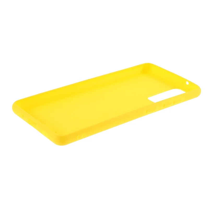 For Samsung Galaxy S20 FE 4G/5G/S20 Lite/S20 FE 2022 Soft TPU Matte Finish Coating Slim Phone Case - Yellow