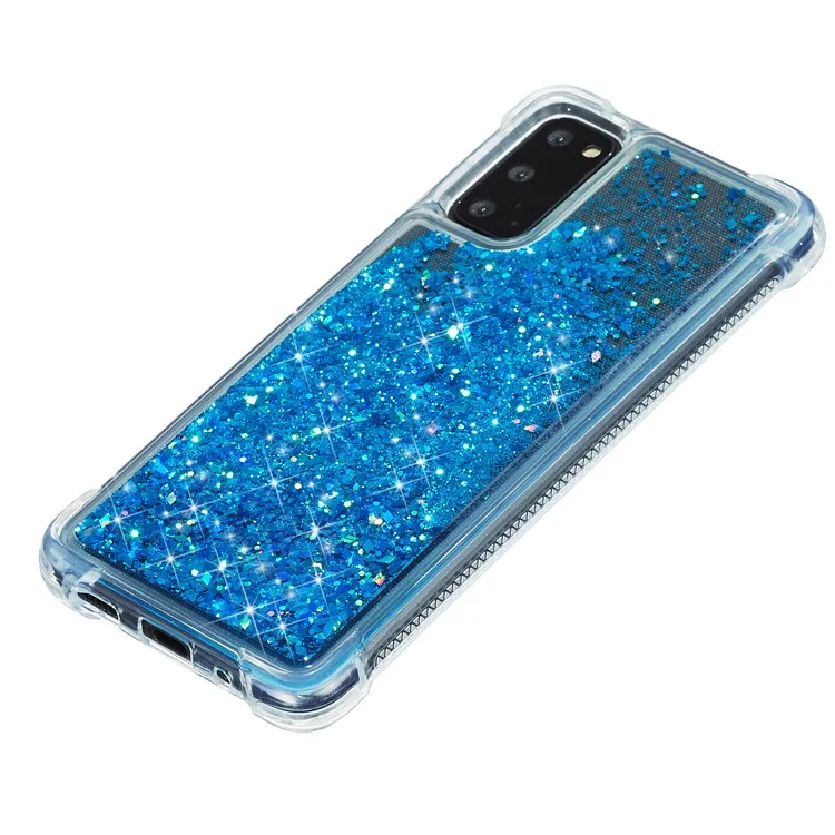 Case TPU in Polvere Per Glitter a Colori Puro Per Samsung Galaxy Note20/Note20 5G - Blu