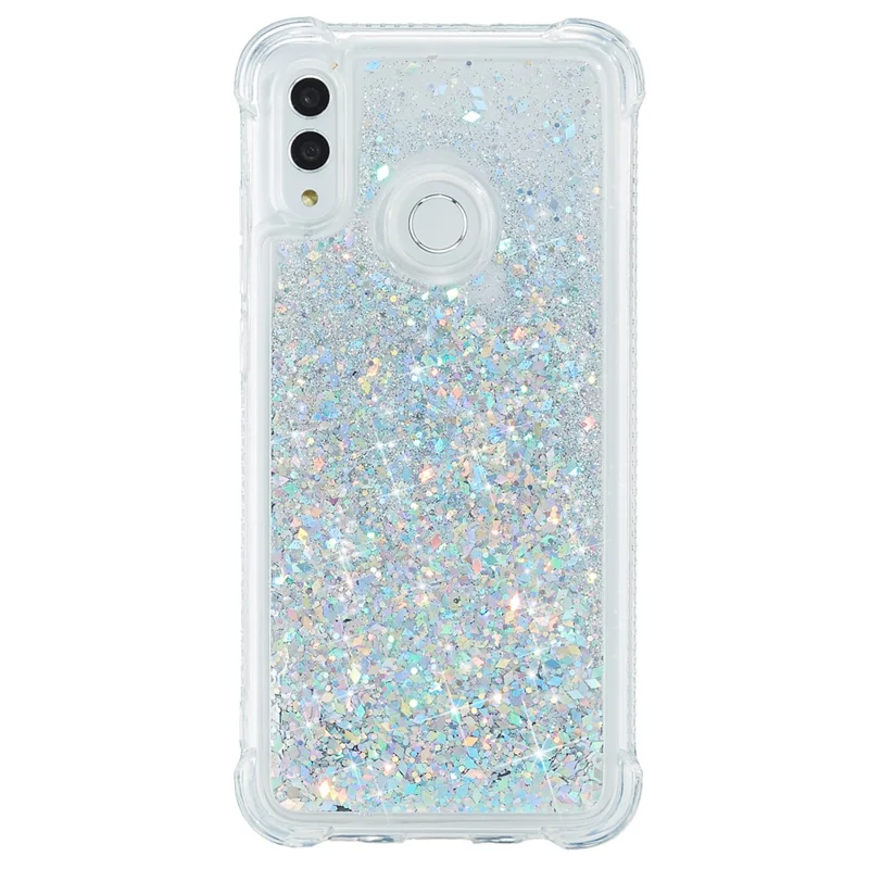 Glitter Powder Solid Color Quicksand TPU Shell for Samsung Galaxy A20e - Silver