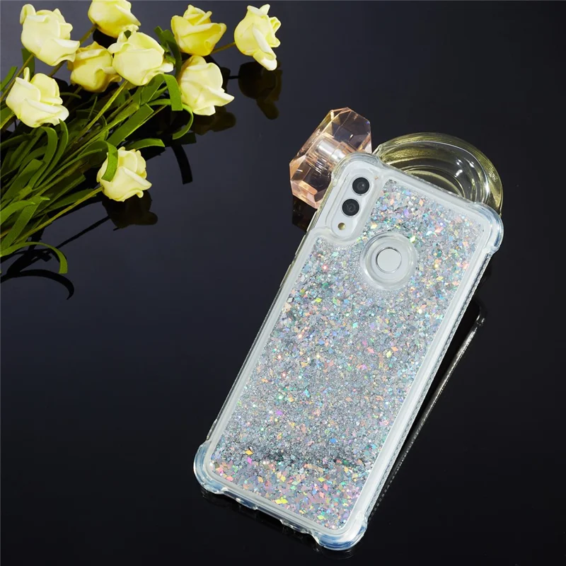 Glitter Powder Solid Color Quicksand TPU Shell for Samsung Galaxy A20e - Silver