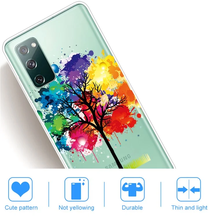 Pour Samsung Galaxy S20 FE 4G/5G/S20 Lite/S20 FE 2022 Étui de téléphone Motif Imprimé IMD TPU Protecteur de téléphone - Arbre Coloré