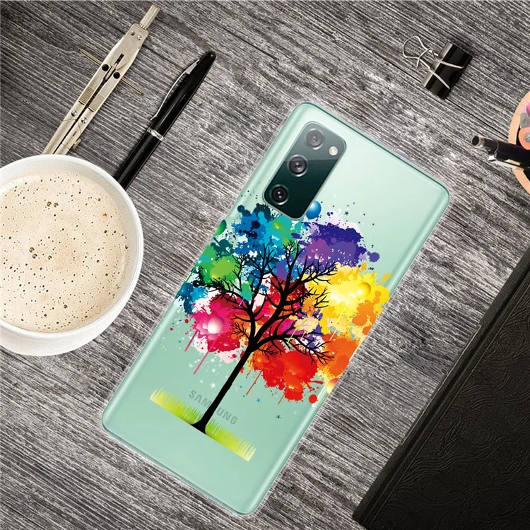 Pour Samsung Galaxy S20 FE 4G/5G/S20 Lite/S20 FE 2022 Étui de téléphone Motif Imprimé IMD TPU Protecteur de téléphone - Arbre Coloré