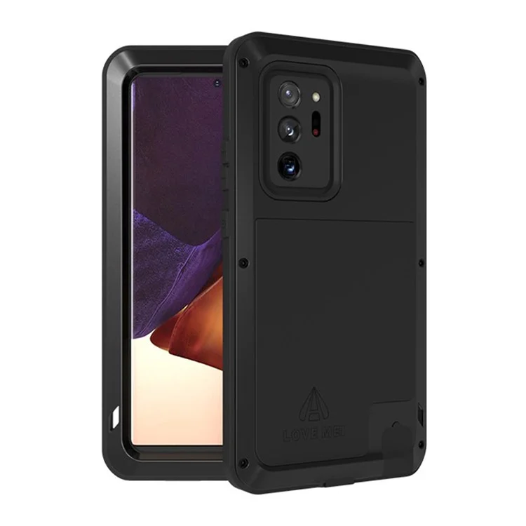 LOVE MEI stoßfeste, fallsichere und staubdichte Metallhülle für Samsung Galaxy Note20 Ultra/Note20 Ultra 5G [ohne Glas] - Schwarz
