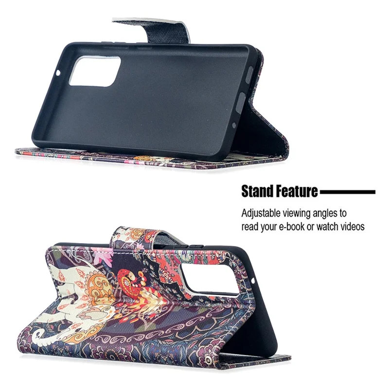 Pattern Printing Case Wallet Stand Leather Cover Protector for Samsung Galaxy S20 FE 4G/FE 5G/S20 Lite/S20 FE 2022 - Elephant