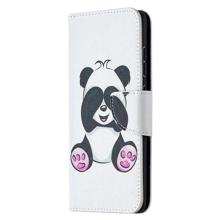 Protetor de Capa de Couro de Estação de Impressão de Padrões Para a Capa de Couro Para Samsung Galaxy S20 fe 4g/fe 5g/s20 Lite/S20 fe 2022 - Panda