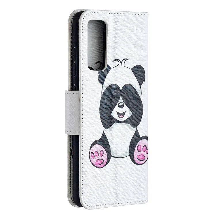 Protetor de Capa de Couro de Estação de Impressão de Padrões Para a Capa de Couro Para Samsung Galaxy S20 fe 4g/fe 5g/s20 Lite/S20 fe 2022 - Panda
