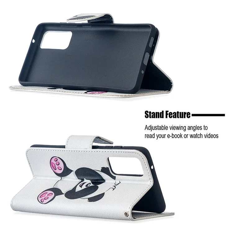 Protetor de Capa de Couro de Estação de Impressão de Padrões Para a Capa de Couro Para Samsung Galaxy S20 fe 4g/fe 5g/s20 Lite/S20 fe 2022 - Panda