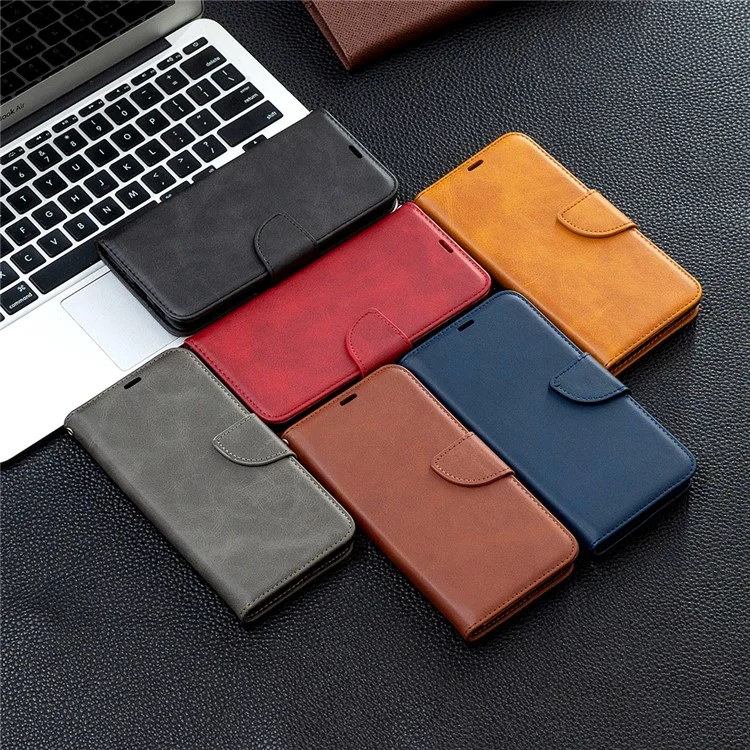 PU Leather Wallet Stand Phone Case for Samsung Galaxy S20 FE 4G/FE 5G/S20 Lite/S20 FE 2022 - Black