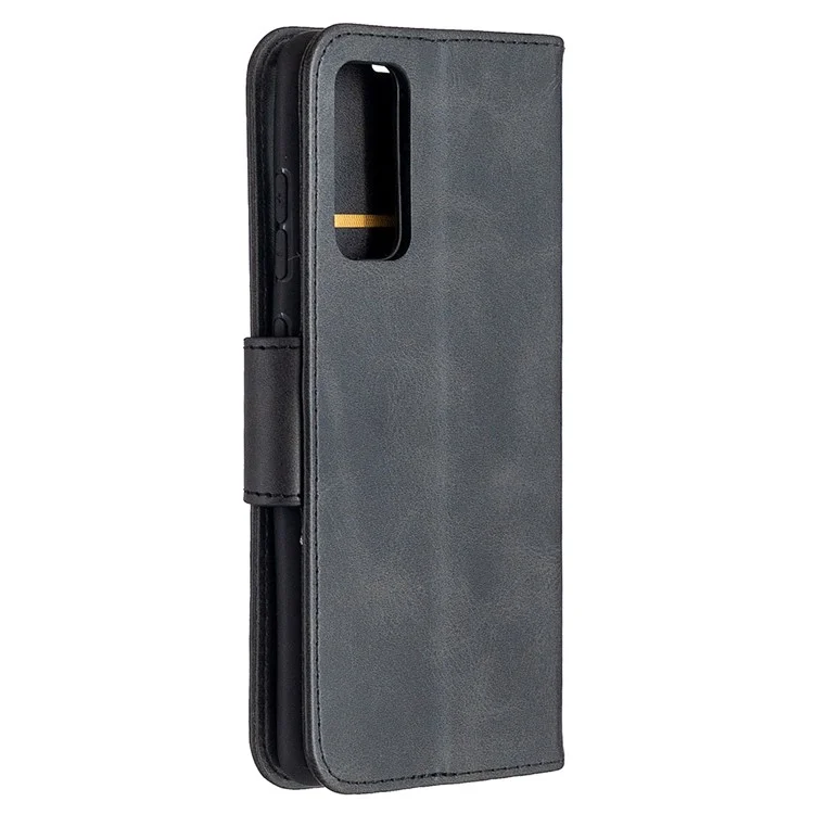 Case de Teléfono de la Billetera de Cuero PU Para Samsung Galaxy S20 fe 4g/fe 5G/S20 Lite/S20 fe 2022 - Negro