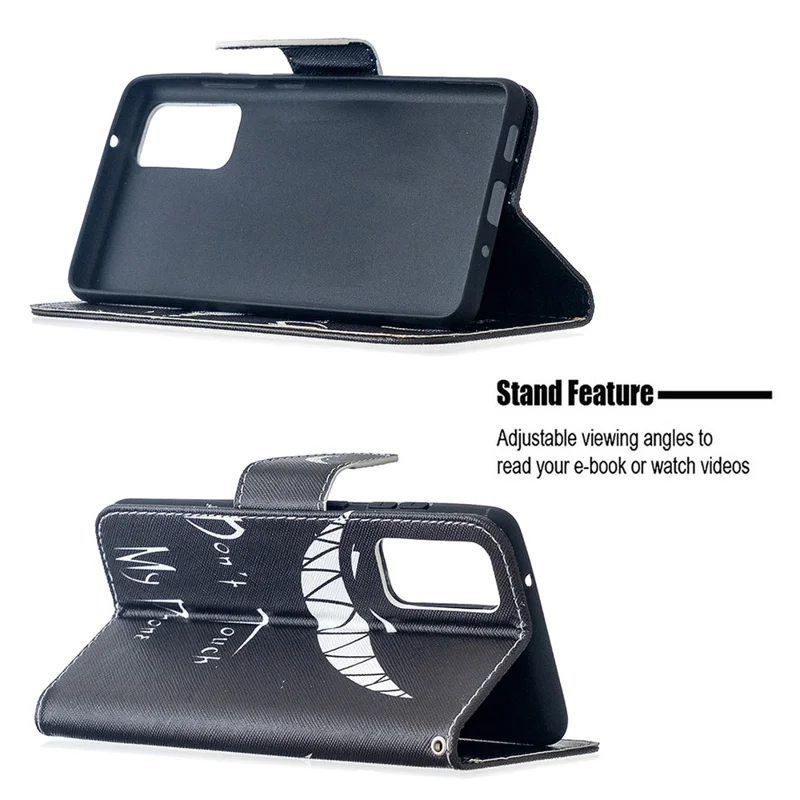 Pattern Printing Leather Wallet Protective Shell for Samsung Galaxy S20 FE 4G/FE 5G/S20 Lite/S20 FE 2022 - Don't Touch My Phone