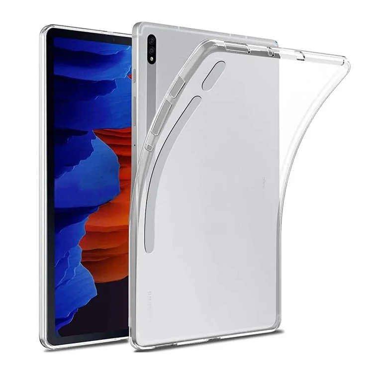 Tampa de Caixa de Comprimido Suave TPU Transparente Para Samsung Galaxy Tab S7 Plus/Tab S8 Plus