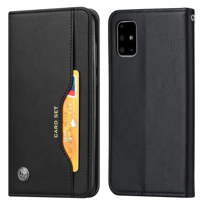 Automatisch Absorbierte Brieftaschenstand Lederschutzabdeckung Für Samsung Galaxy S20 fe 4g/fe 5G/S20 Lite/S20 fe 2022 - Schwarz