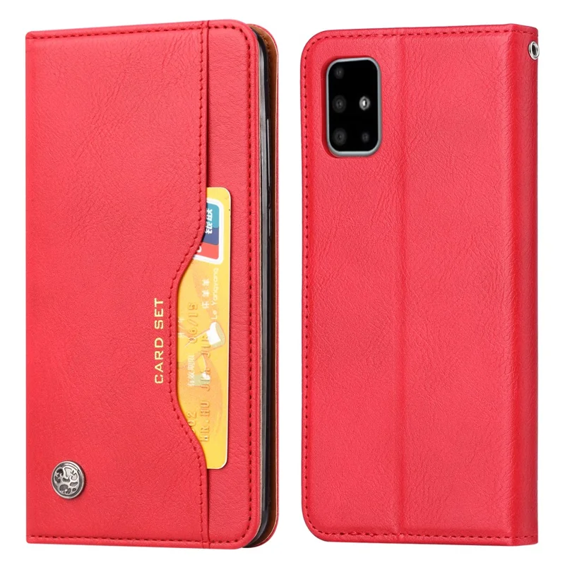 Portafoglio Auto-assorbito Coperchio Protettore in Pelle Per Samsung Galaxy S20 fe 4g/fe 5G/S20 Lite/S20 fe 2022 - Rosso
