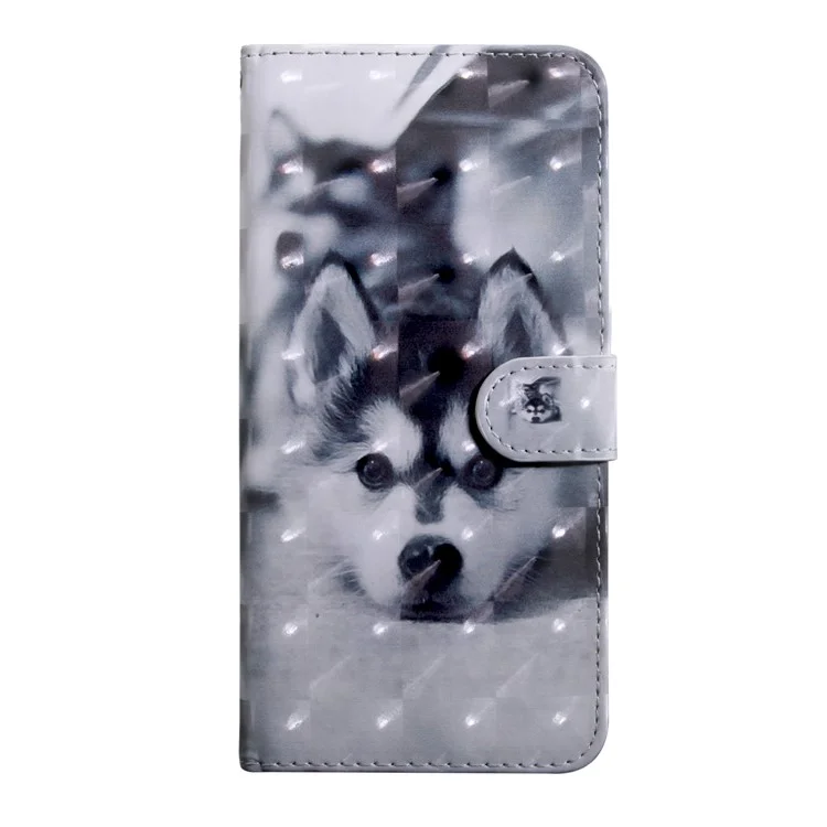 Light Spot Decor Pattern Printing Wallet Stand Leather Cover Case per Samsung Galaxy S20 FE 4G/FE 5G/S20 Lite/S20 FE 2022 - Wolf