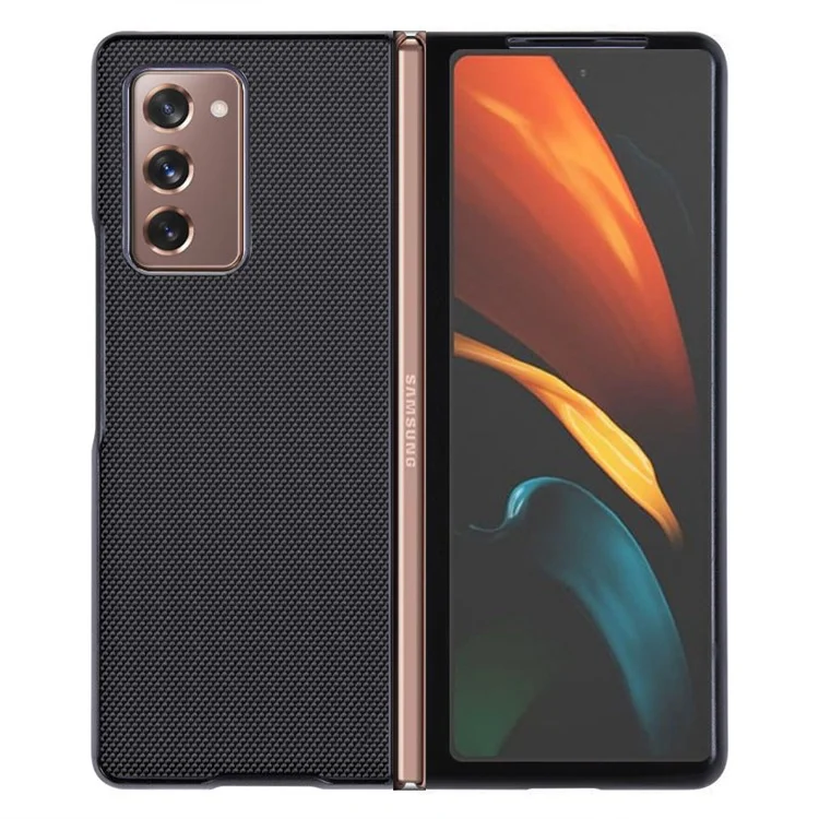 Textura de Nylon Case de Teléfono de Silicona Suave Para Samsung Galaxy Z Fold2 5G