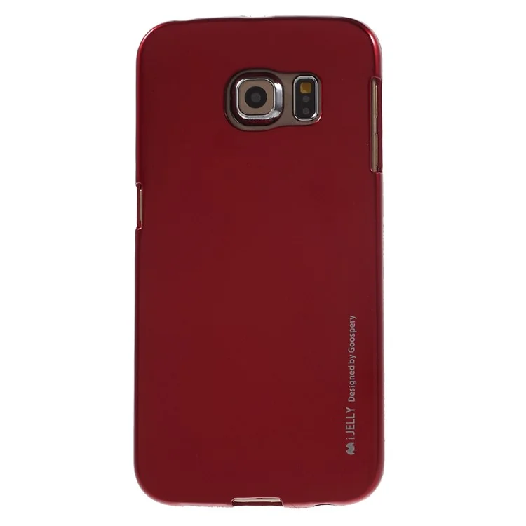 MERCURY GOOSPERY for Samsung Galaxy S6 Edge G925 Metal-like TPU Phone Case - Red