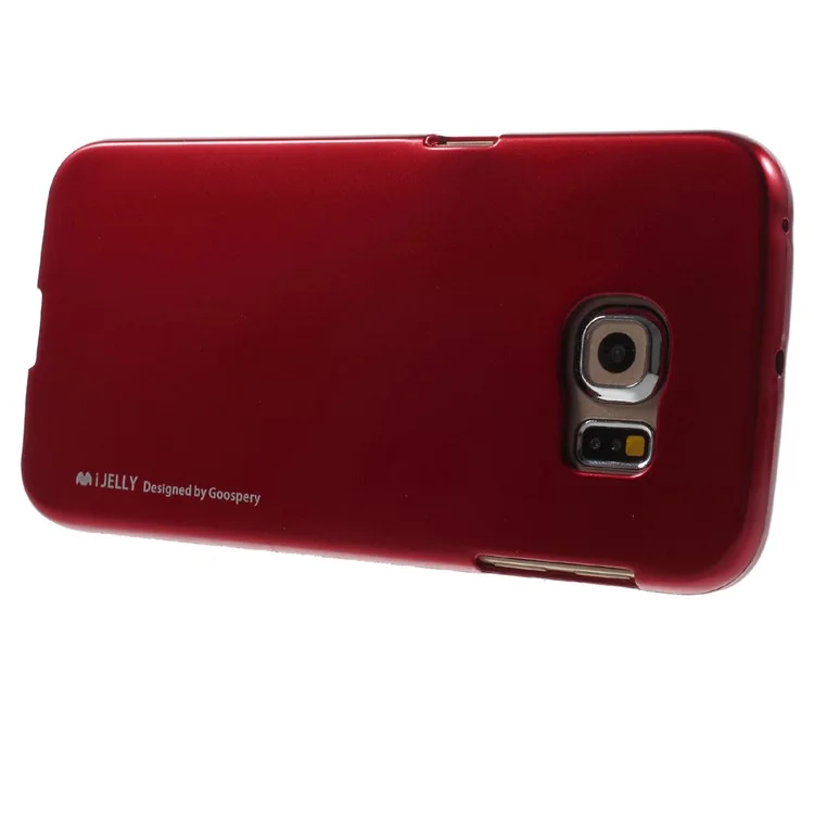 MERCURY GOOSPERY for Samsung Galaxy S6 Edge G925 Metal-like TPU Phone Case - Red