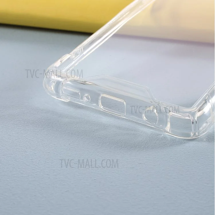 Drop-proof Glossy Acrylic + TPU Hybrid Case Shell for Samsung Galaxy A51 4G SM-A515 - Transparent