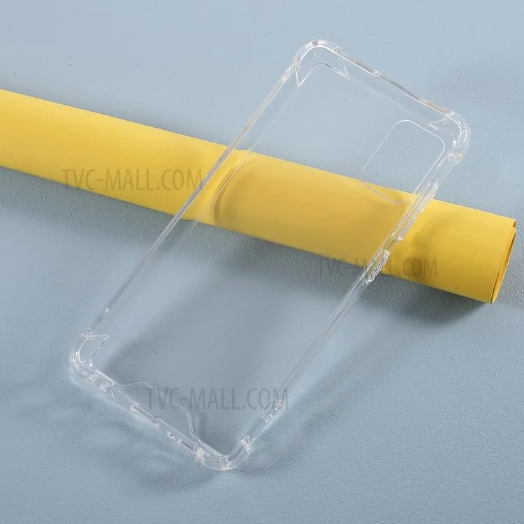 Drop-proof Glossy Acrylic + TPU Hybrid Case Shell for Samsung Galaxy A51 4G SM-A515 - Transparent