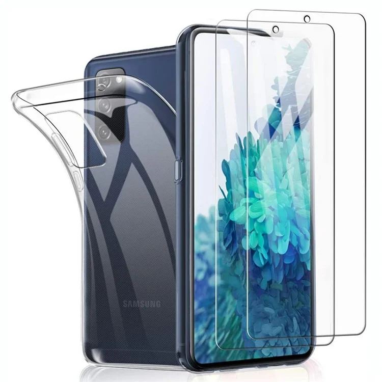 TPU-Handyhülle + Panzerglas-Bildschirmschutz für Samsung Galaxy S20 FE 4G/FE 5G/S20 Lite/S20 FE 2022