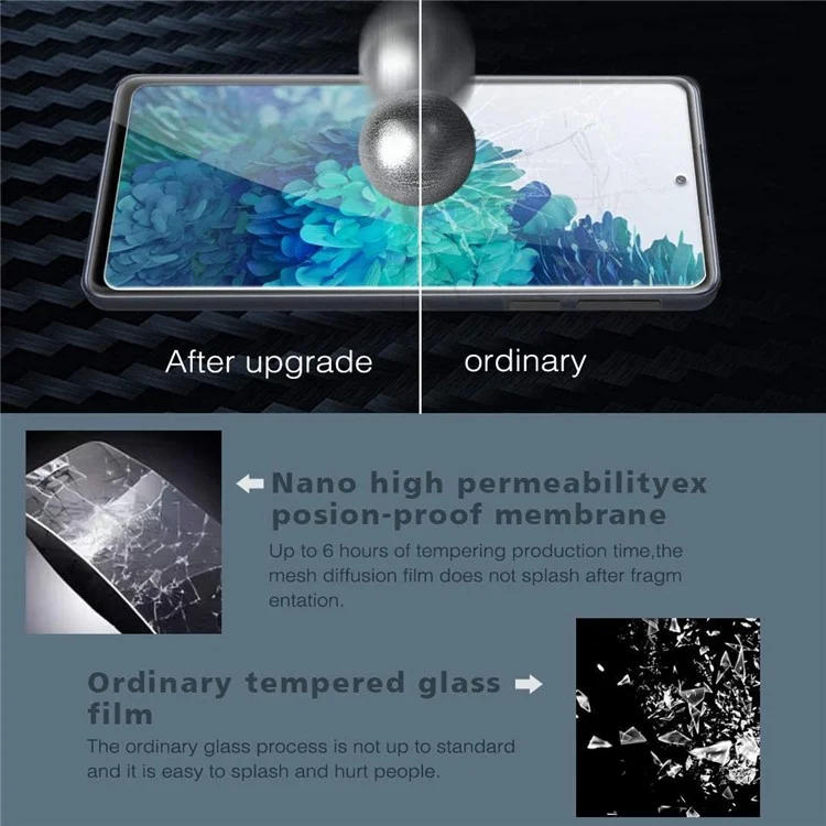 TPU-Handyhülle + Panzerglas-Bildschirmschutz für Samsung Galaxy S20 FE 4G/FE 5G/S20 Lite/S20 FE 2022