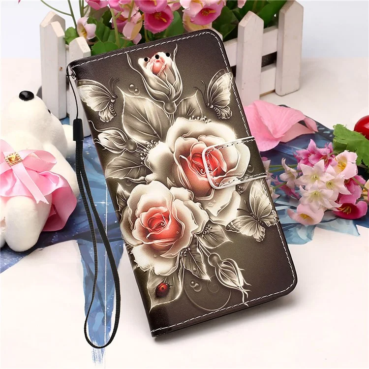 Impresión de Patrones de Billetera de Cuero Case Para Samsung Galaxy S20 fe 4g/fe 5G/S20 Lite/S20 fe 2022 - Flor Vívida