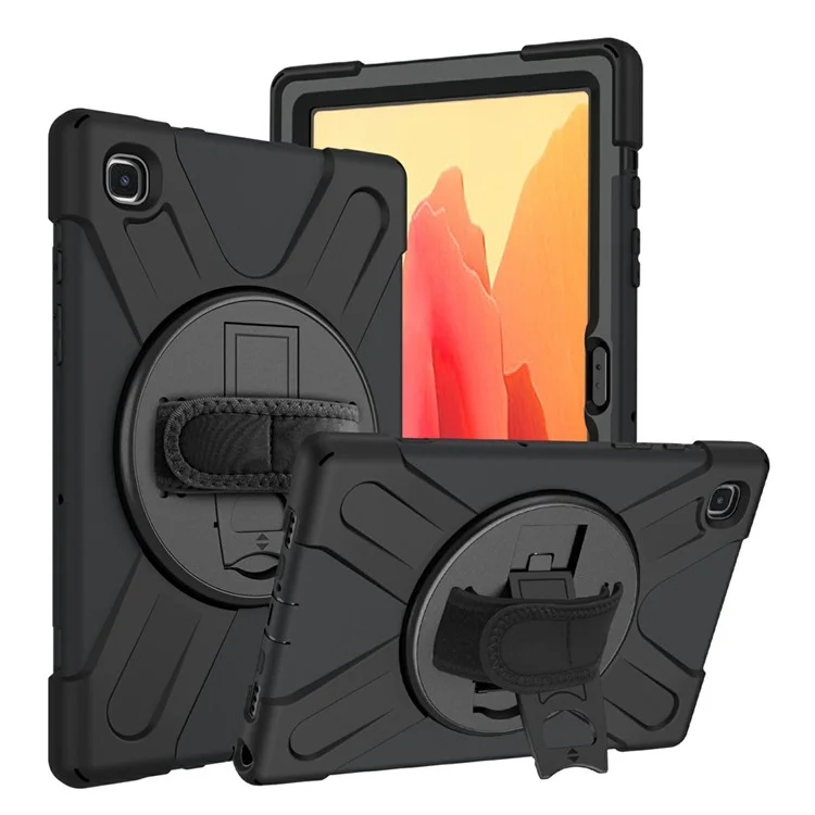 360° Swivel PC + Silicone Combo Kickstand Tablet Case for Samsung Galaxy Tab A7 10.4 (2020) / (2022) - Black