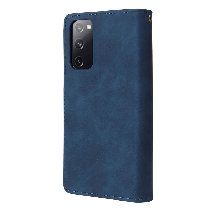 For Samsung Galaxy S20 FE/S20 Fan Edition/S20 FE 5G/S20 Fan Edition 5G/S20 Lite/S20 FE 2022 Cell Phone Cover Multiple Card Slots PU Leather Wallet Phone Covering Case - Blue