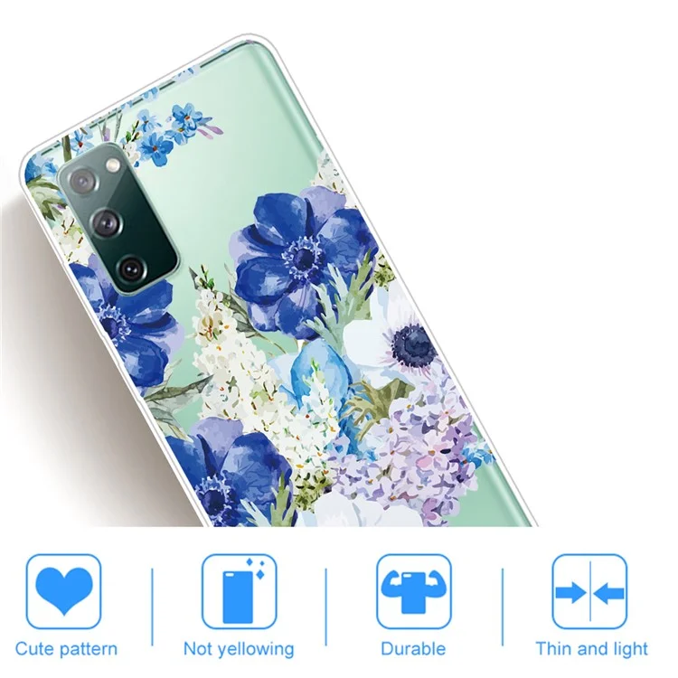 Stylish Pattern Printing TPU Case for Samsung Galaxy S20 FE/S20 Fan Edition/S20 FE 5G/S20 Fan Edition 5G/S20 Lite/S20 FE 2022 - Pretty Flowers