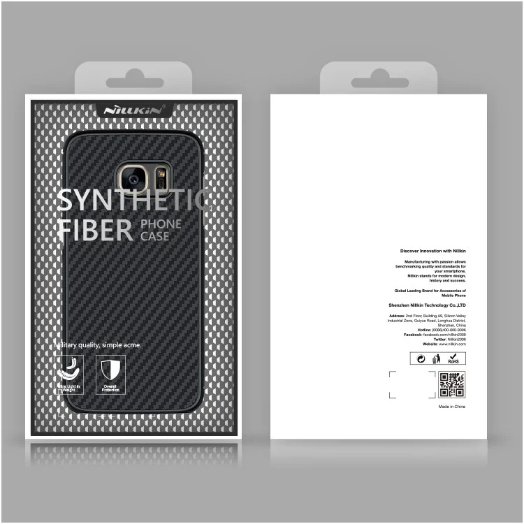 NILLKIN Synthetic Fiber Hard Case Cover for Samsung Galaxy S7 G930 - Black