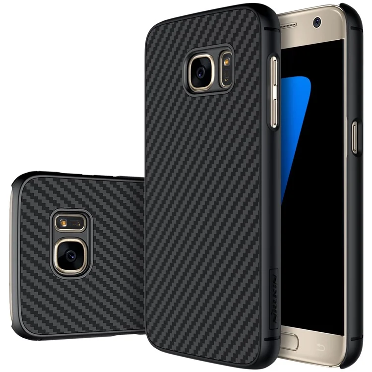 NILLKIN Synthetic Fiber Hard Case Cover for Samsung Galaxy S7 G930 - Black