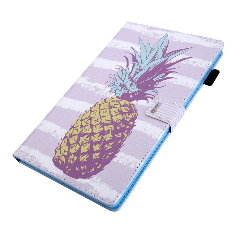 Patterned Stand Leather Protector Case for Samsung Galaxy Tab A7 10.4 (2020) / (2022) SM-T500 / T505 Shell - Pineapple