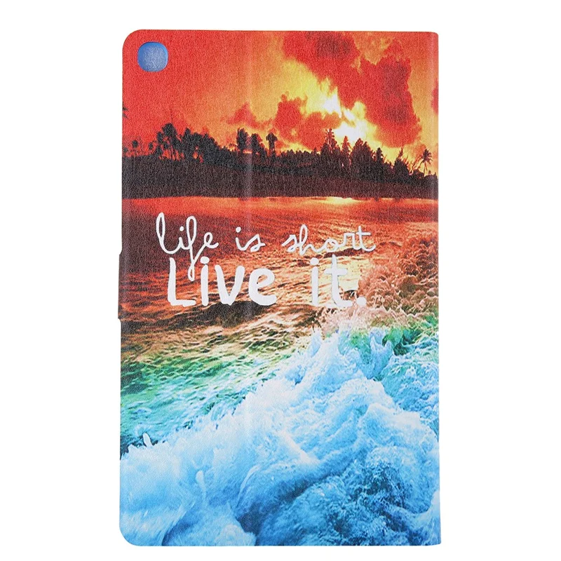 Pattern Printing Card Slots Leather Stand Tablet Case for Samsung Galaxy Tab A7 10.4 (2020) / (2022) SM-T500 / SM-T505 - Seaside Sunset