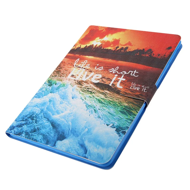 Pattern Printing Card Slots Leather Stand Tablet Case for Samsung Galaxy Tab A7 10.4 (2020) / (2022) SM-T500 / SM-T505 - Seaside Sunset