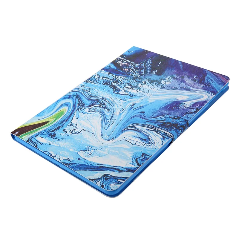 Pattern Printing Card Slots Leather Stand Tablet Case for Samsung Galaxy Tab A7 10.4 (2020) / (2022) SM-T500 / SM-T505 - Blue / Green