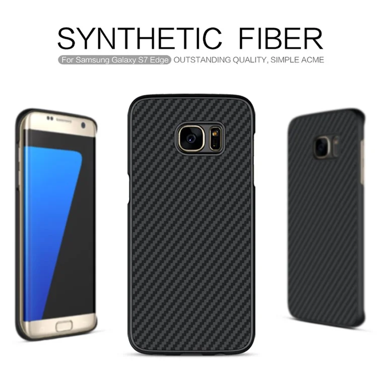 NILLKIN Synthetic Fiber Hard Case Cover for Samsung Galaxy S7 edge G935 - Black