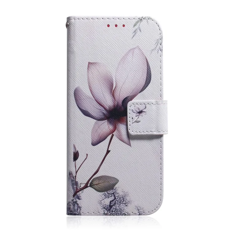 Para Samsung Galaxy S20 FE/S20 Edição/s20 FE 5G/S20 Edição 5G/S20 Lite/S20 FE 2022 Padrões de Impressão de Carteira - Flor Bonita