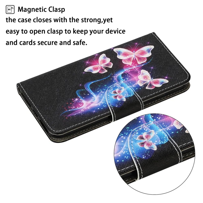 For Samsung Galaxy S20 FE 5G/Fan Edition 5G/S20 FE/Fan Edition/S20 Lite/S20 FE 2022 Pattern Printing PU Leather Case Flip Stand Wallet Protective Cover - Red Butterflies