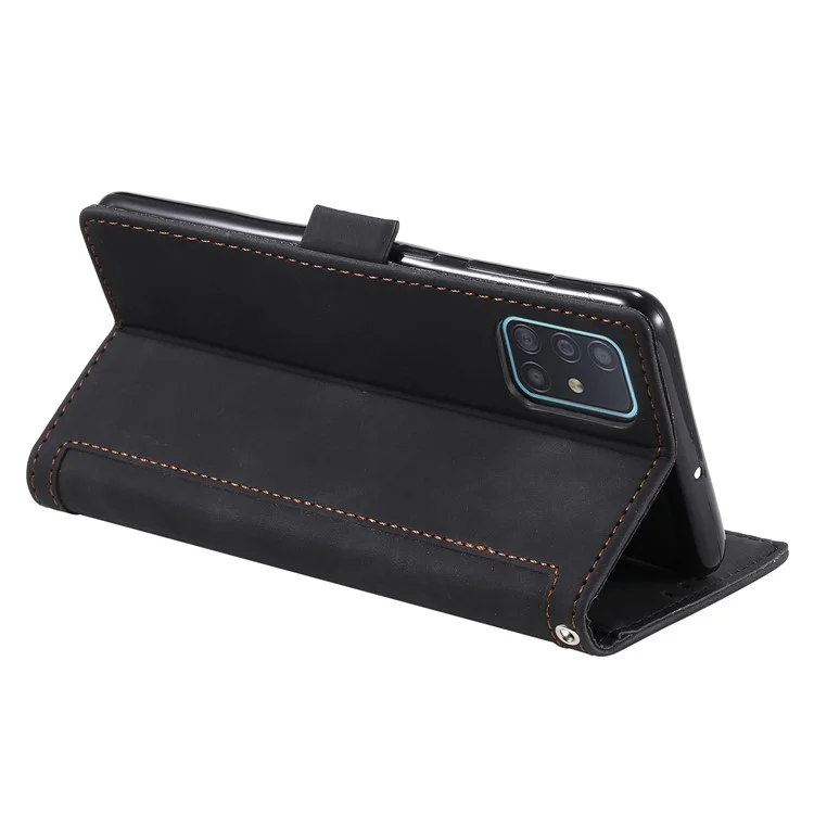 For Samsung Galaxy S20 FE/S20 Fan Edition/S20 FE 5G/S20 Fan Edition 5G/S20 Lite/S20 FE 2022 Vintage Splicing Style Wallet Stand Leather Cover Case - Black