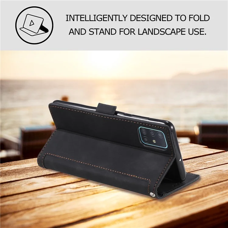 Para Samsung Galaxy S20 FE/S20 Fan Edition/S20 FE 5G/S20 Fan Edition 5G/S20 Lite/S20 FE 2022 Estilo de Retalhos Vintage Suporte da Carteira Capa de Couro - Preto