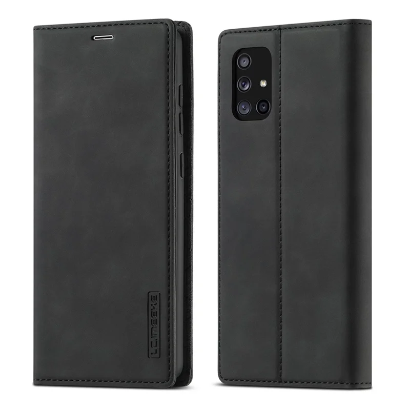 LC.IMEEKE LC Auto Absorbed Leather Wallet Stand Phone Protector for Samsung Galaxy A71 SM-A715/M70S  - Black