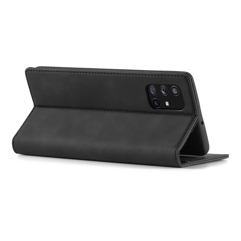 LC.IMEEKE LC Auto Absorbed Leather Wallet Stand Phone Protector for Samsung Galaxy A71 SM-A715/M70S  - Black