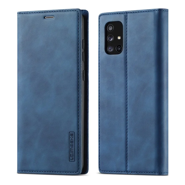 LC.IMEEKE LC Auto Absorbed Leather Wallet Stand Phone Protector for Samsung Galaxy A71 SM-A715/M70S  - Blue