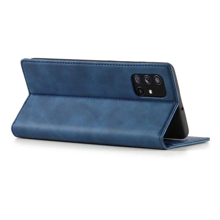 LC.IMEEKE LC Auto Absorbed Leather Wallet Stand Phone Protector for Samsung Galaxy A71 SM-A715/M70S  - Blue