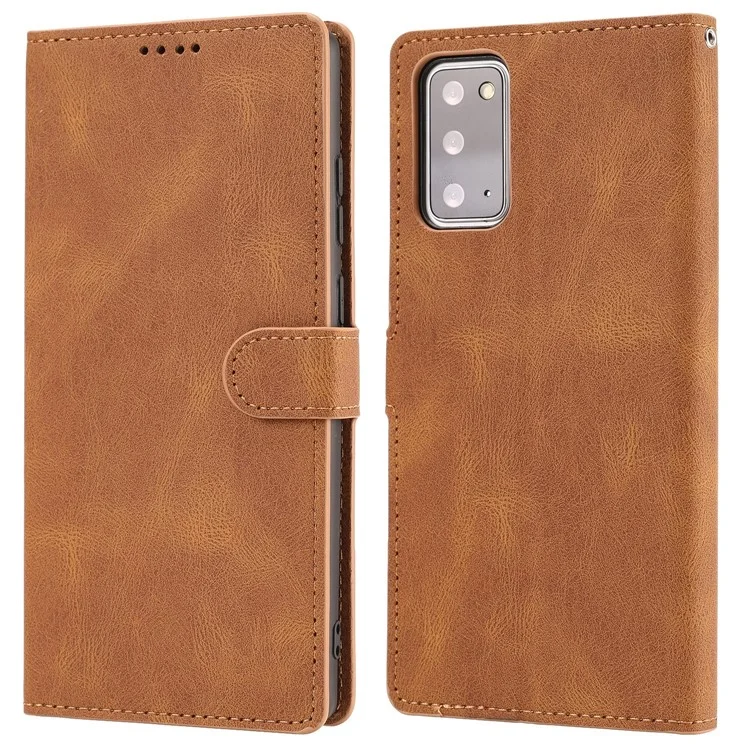 Für Samsung Galaxy S20 Fe/s20 Fan Edition/S20 fe 5G/S20 Fan Edition 5G/S20 Lite/S20 fe 2022 Klassisches PU -leder -telefonschutzschale Mit Brieftasche Und Stand - Hellbraun