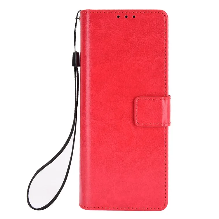 Crazy Horse Horse Texture Holder Caso de Couro Samsung Galaxy Z Fold2 5g - Vermelho