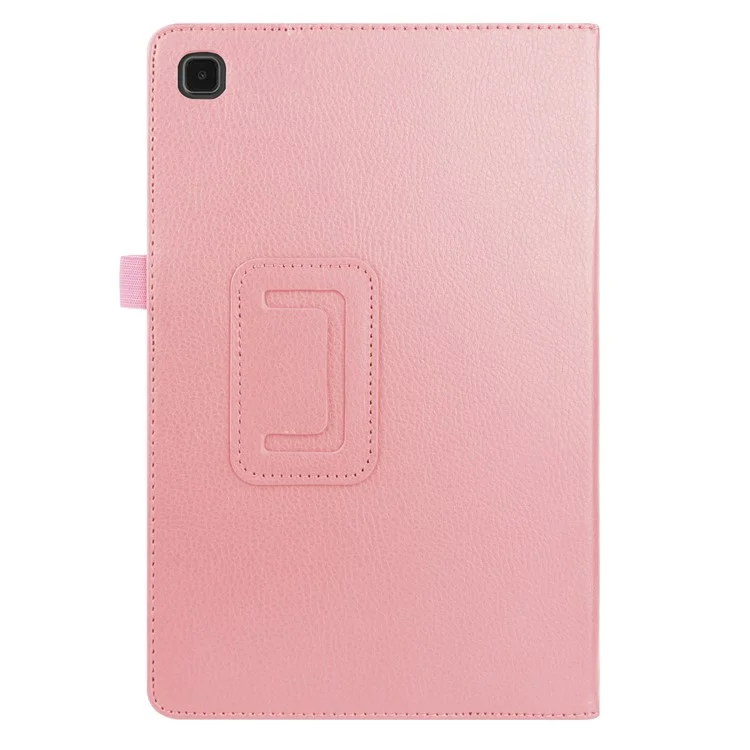 Para Samsung Galaxy Tab A7 10.4 (2020) Litchi Texture Cuero Case Con Cubierta Del Teléfono de Stand - Rosa Claro