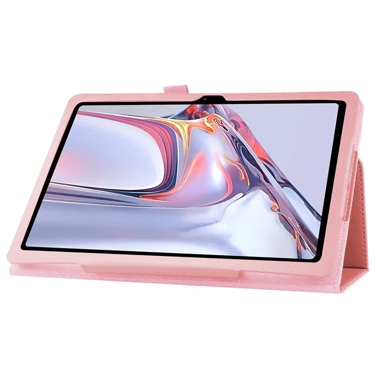 Für Samsung Galaxy Tab A7 10.4 (2020) Litchi Texture Leder Tablet Hülle Mit Stand Telefonabdeckung - Hell-pink