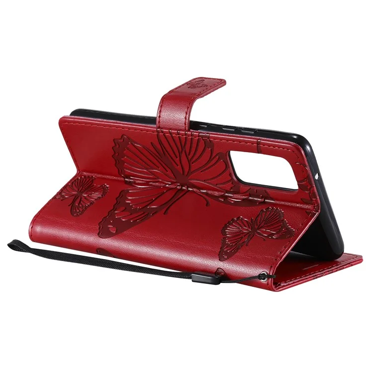 Per Samsung Galaxy S20 FE/S20 Fan Edition/S20 fe 5G/S20 Fan Edition 5G/S20 Lite/S20 fe 2022 KT Imprinting Flower Series 2 Pattern Flottale Imprinting Picchio Coperchio Copertina di Copertina - Rosso